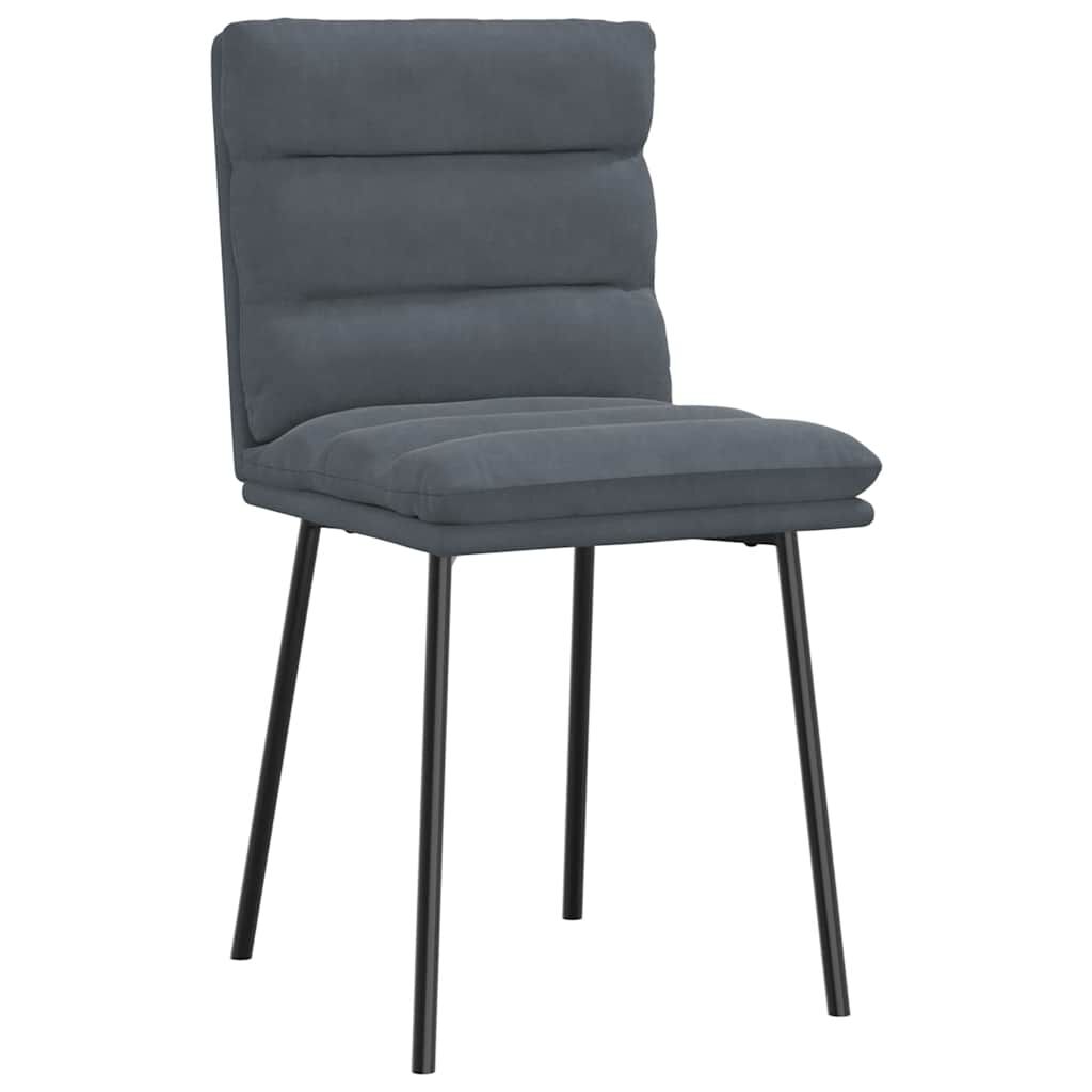vidaXL Dining Chairs 4 pcs Dark Grey Velvet