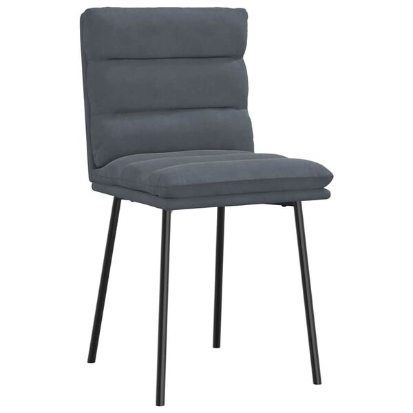 vidaXL Dining Chairs 4 pcs Dark Grey Velvet