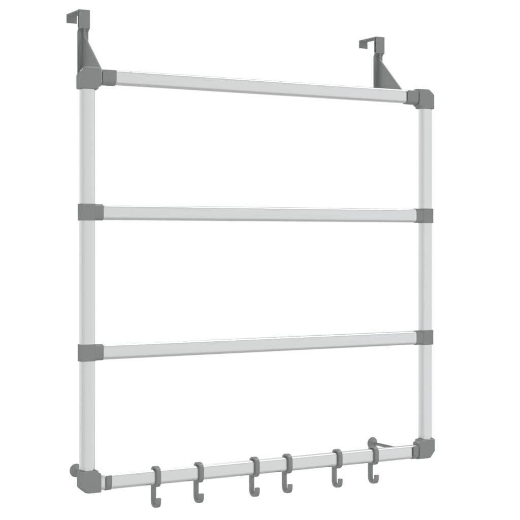 vidaXL Towel Hanger 67x15x66 cm Aluminium