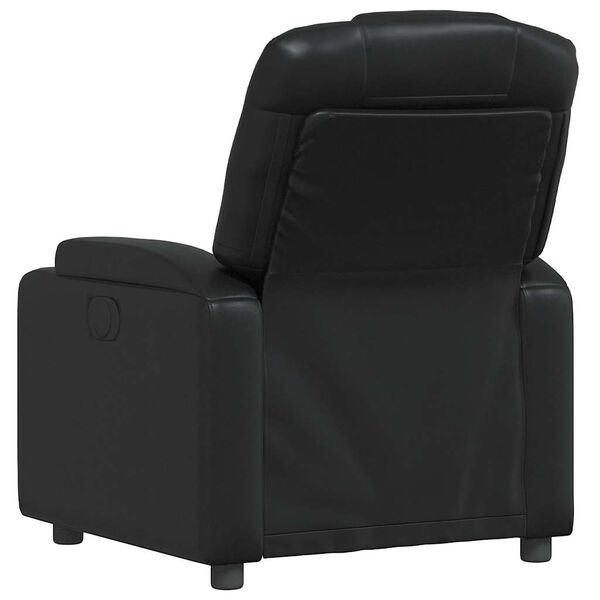 vidaXL Recliner Chair Black Faux Leather