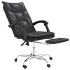 vidaXL Reclining Office Chair Black Faux Leather