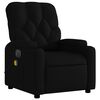 vidaXL Electric Massage Recliner Chair Black Fabric