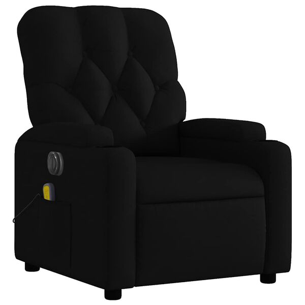 vidaXL Electric Massage Recliner Chair Black Fabric