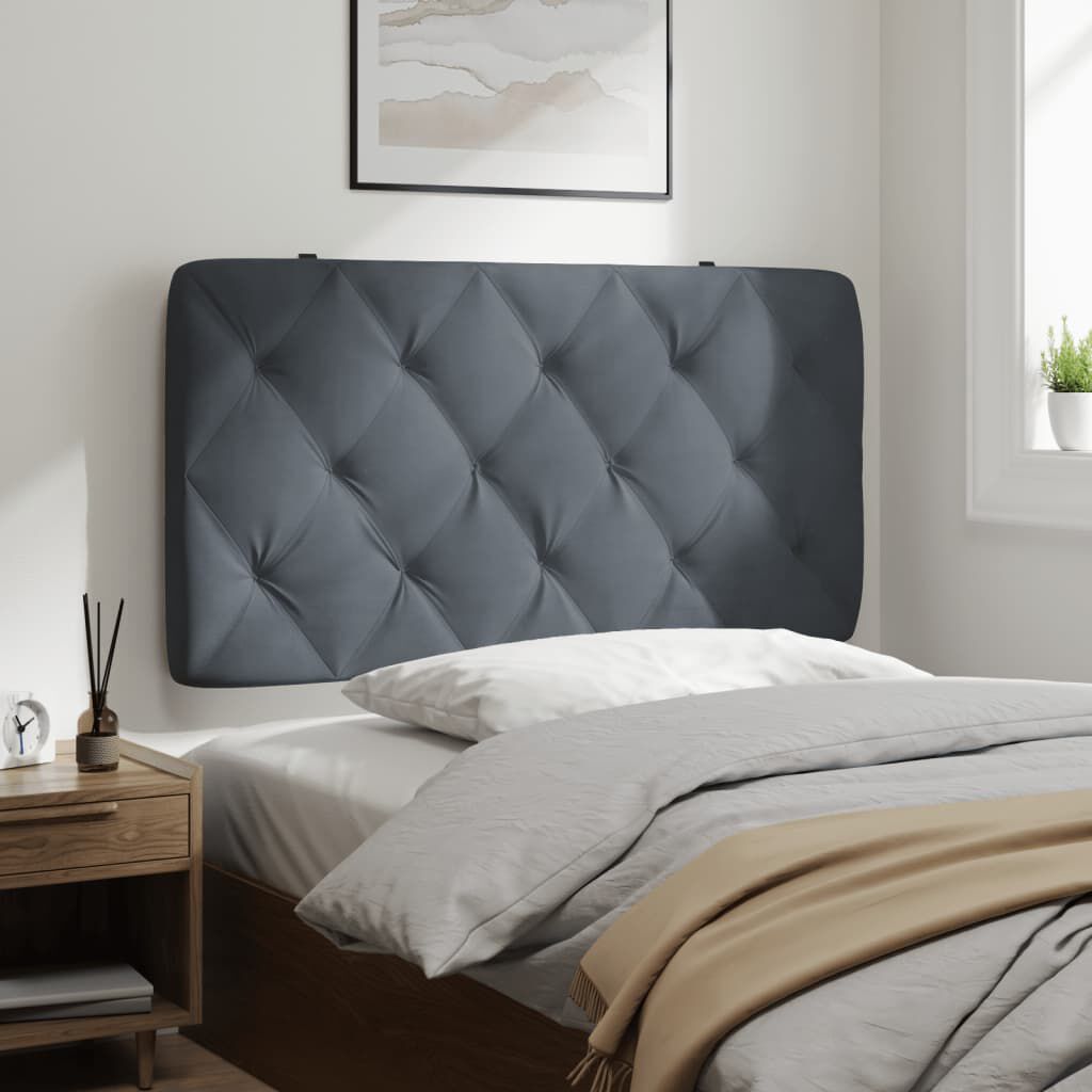 vidaXL Headboard Cushion Dark Grey 100 cm Velvet