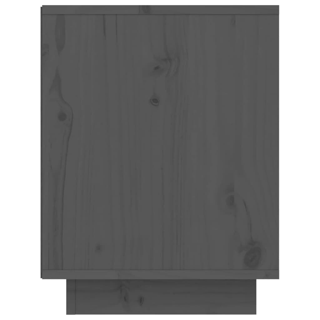 vidaXL Shoe Cabinet Grey 60x34x45 cm Solid Wood Pine