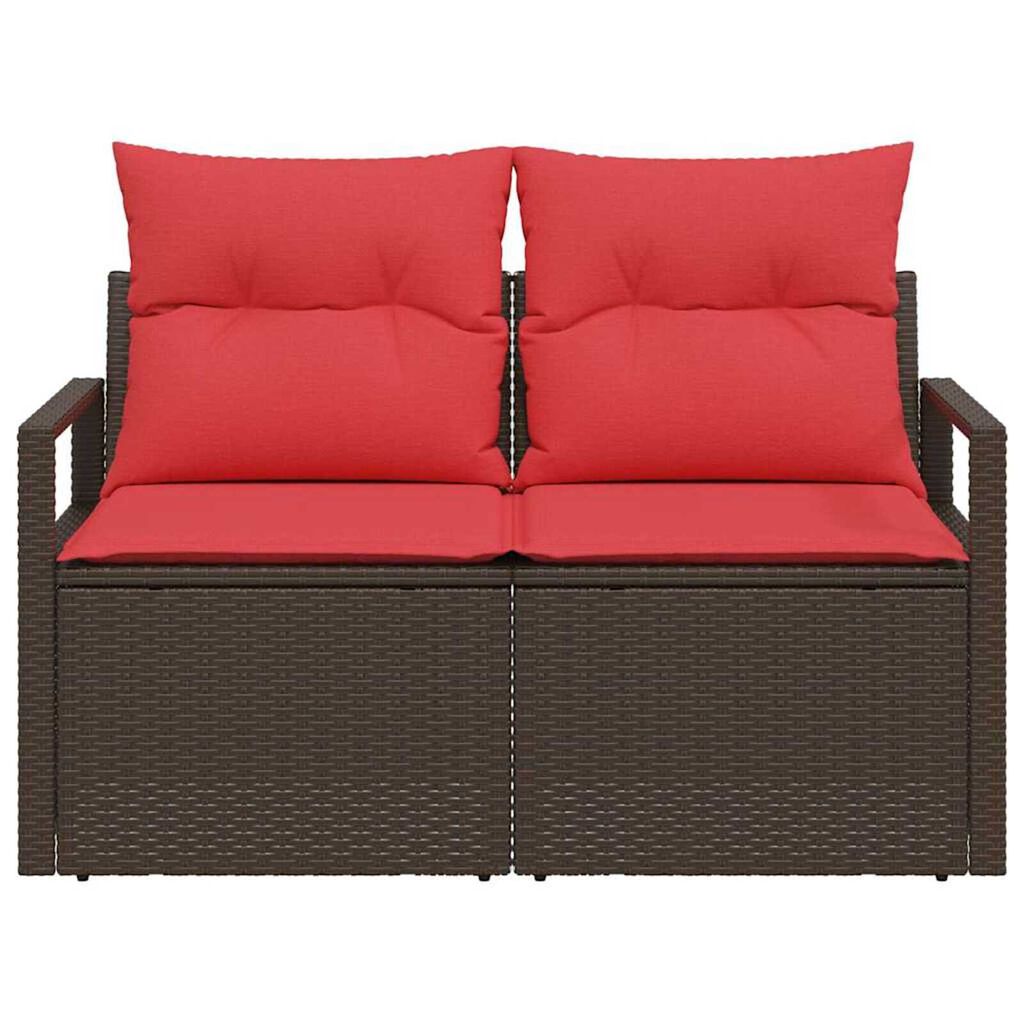 vidaXL Garden Sofa Brown 120 x 62 x 69cm Poly Rattan