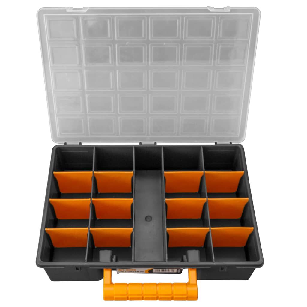vidaXL Assortment Boxes 2 pcs with Removable Dividers 360x250x85 mm PP
