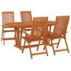 vidaXL 7 Piece Garden Dining Set Solid Wood Eucalyptus