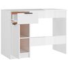 vidaXL Desk High Gloss White 100x50x75 cm Engineered Wood