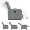 vidaXL Electric Stand up Recliner Chair Light Grey Fabric