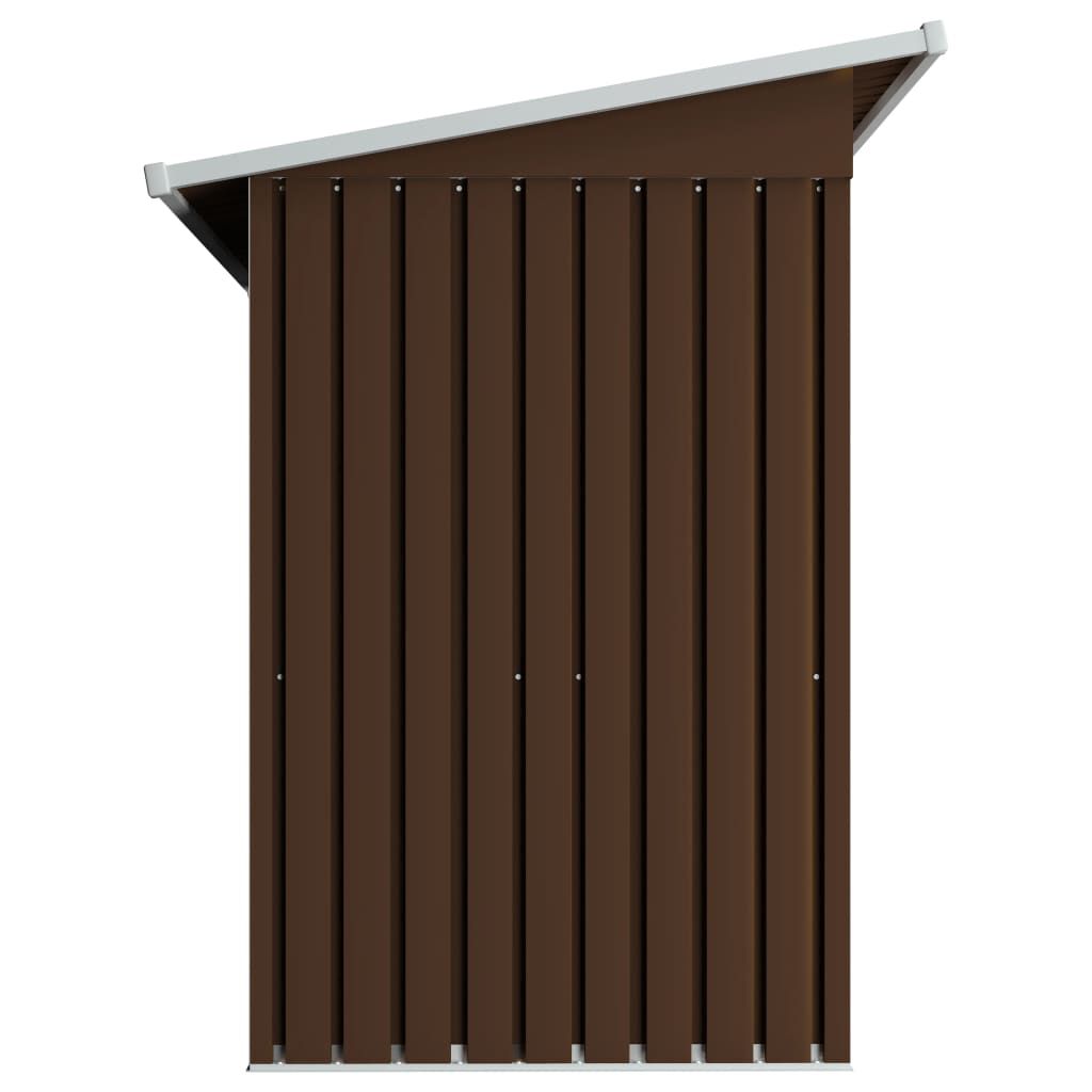 vidaXL Garden Storage Shed Brown 194x121x181 cm Steel