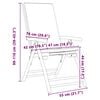 vidaXL 3 Piece Folding Bistro set with Dark Grey Cushions Bamboo