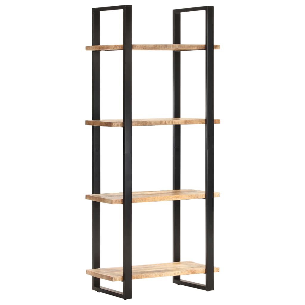 vidaXL 4-Tier Bookcase 80x40x180 cm Rough Mango Wood