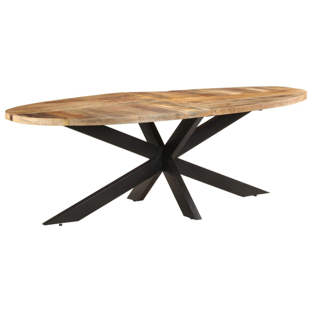 vidaXL Dining Table 240x100x75 cm Rough Mango Wood