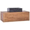 vidaXL Wall-mounted Bathroom Cabinet 90x45x30 cm Solid Teak Wood