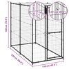 vidaXL Outdoor Dog Kennel Steel with Roof 110x220x180 cm