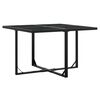 vidaXL 5 Piece Garden Dining Set with Cushions Black Poly Rattan