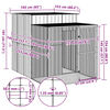 vidaXL Chicken Cage with Run Anthracite 165x251x181 cm Galvanised Steel