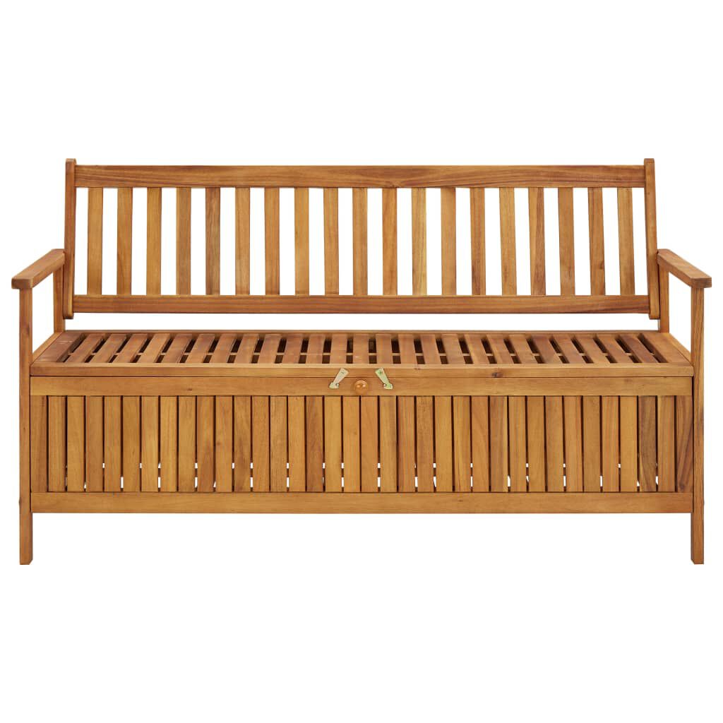 vidaXL Garden Storage Bench 148 cm Solid Acacia Wood