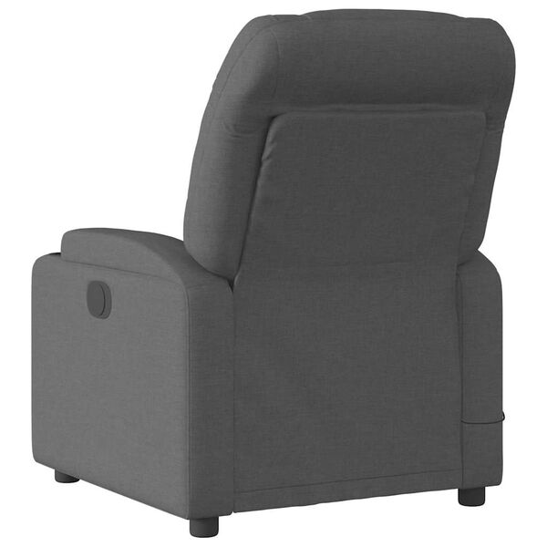vidaXL Electric Massage Recliner Chair Dark Grey Fabric