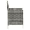 vidaXL Garden Chairs with Cushions 4 pcs Poly Rattan Grey