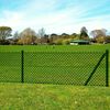 vidaXL Chain Link Fence with Posts Spike Steel 0,8x25 m