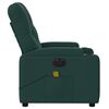 vidaXL Electric Massage Recliner Chair Dark Green Fabric