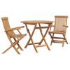 vidaXL 5 Piece Garden Dining Set Solid Teak Wood