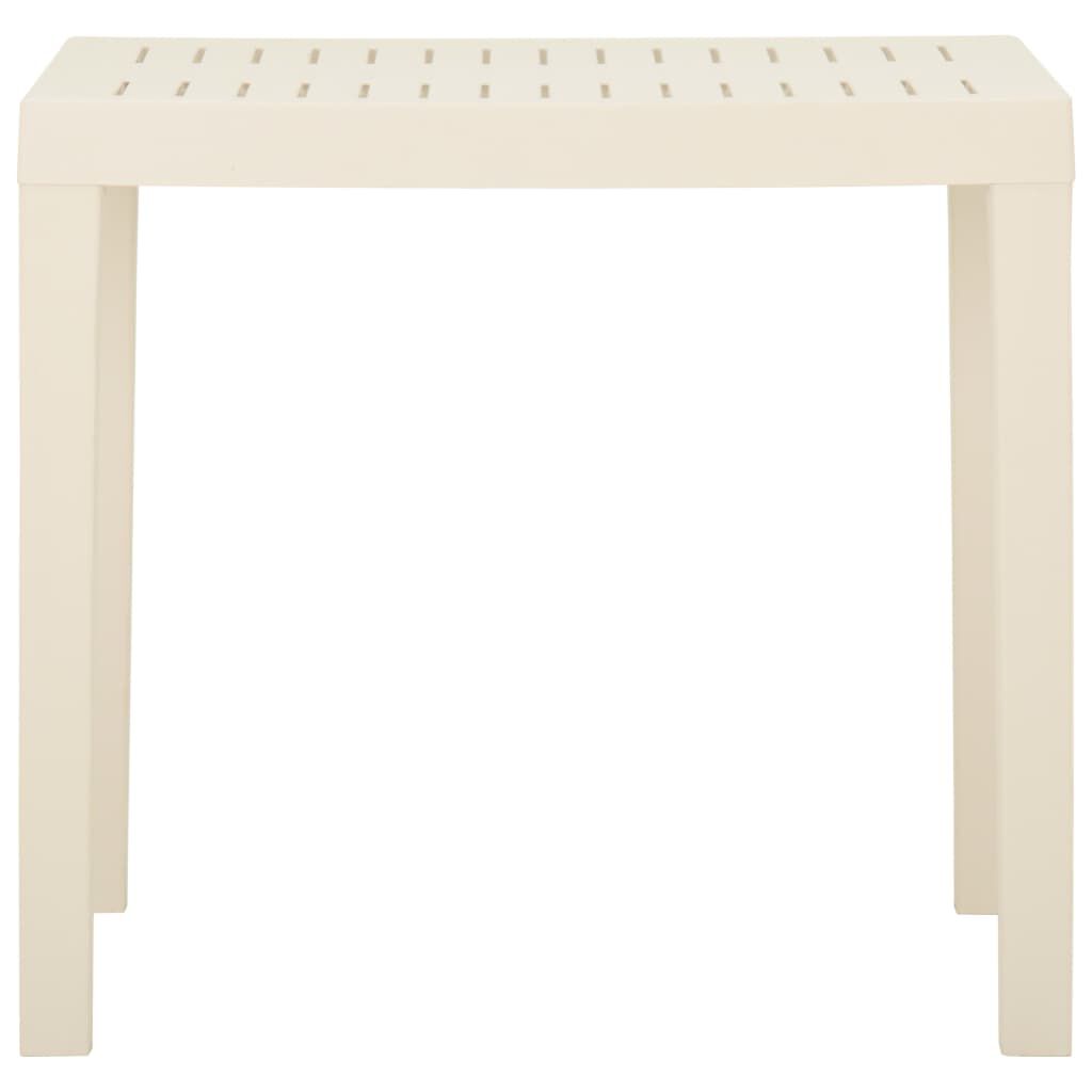 vidaXL Garden Table White 79x65x72 cm Plastic