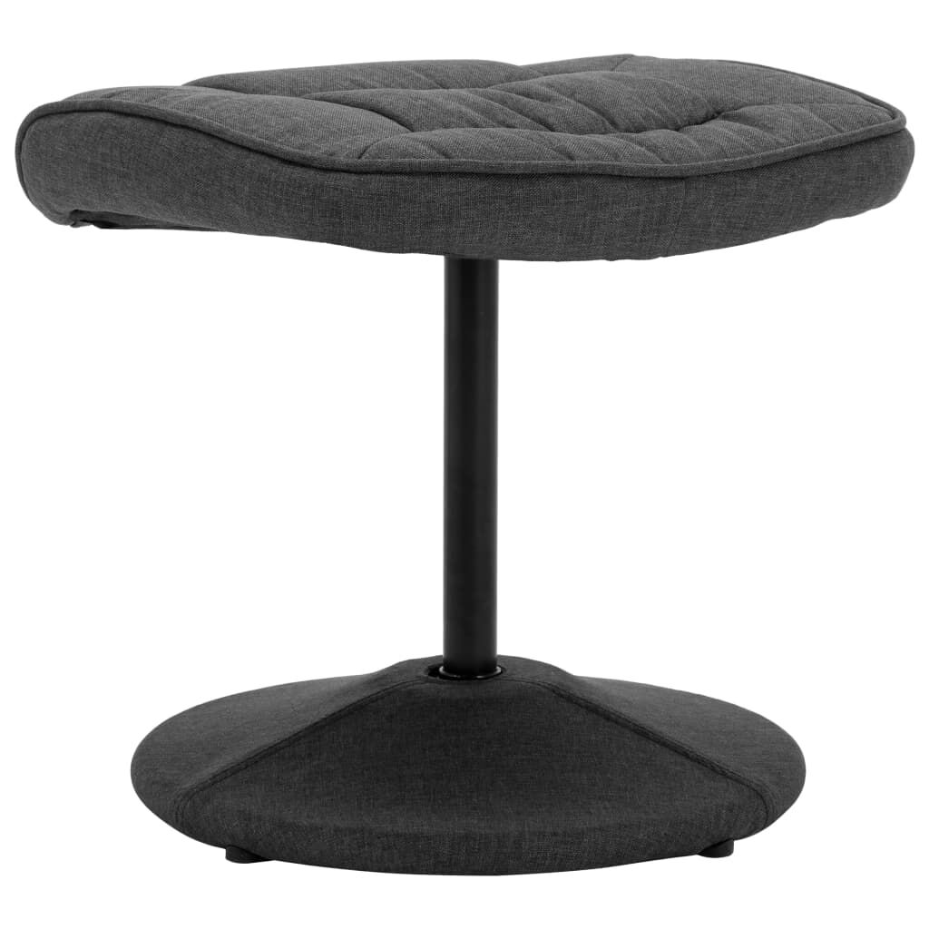 vidaXL Recliner Chair with Footrest Dark Grey Fabric
