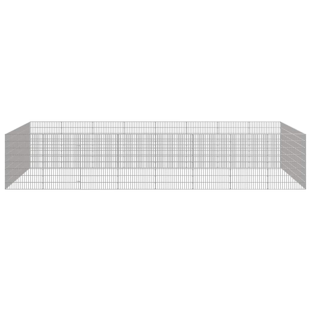 vidaXL Free Range Animal Enclosure 24-Panel 54x80 cm Galvanised Iron