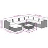 vidaXL 8 Piece Garden Lounge Set with Cushions Poly Rattan Brown