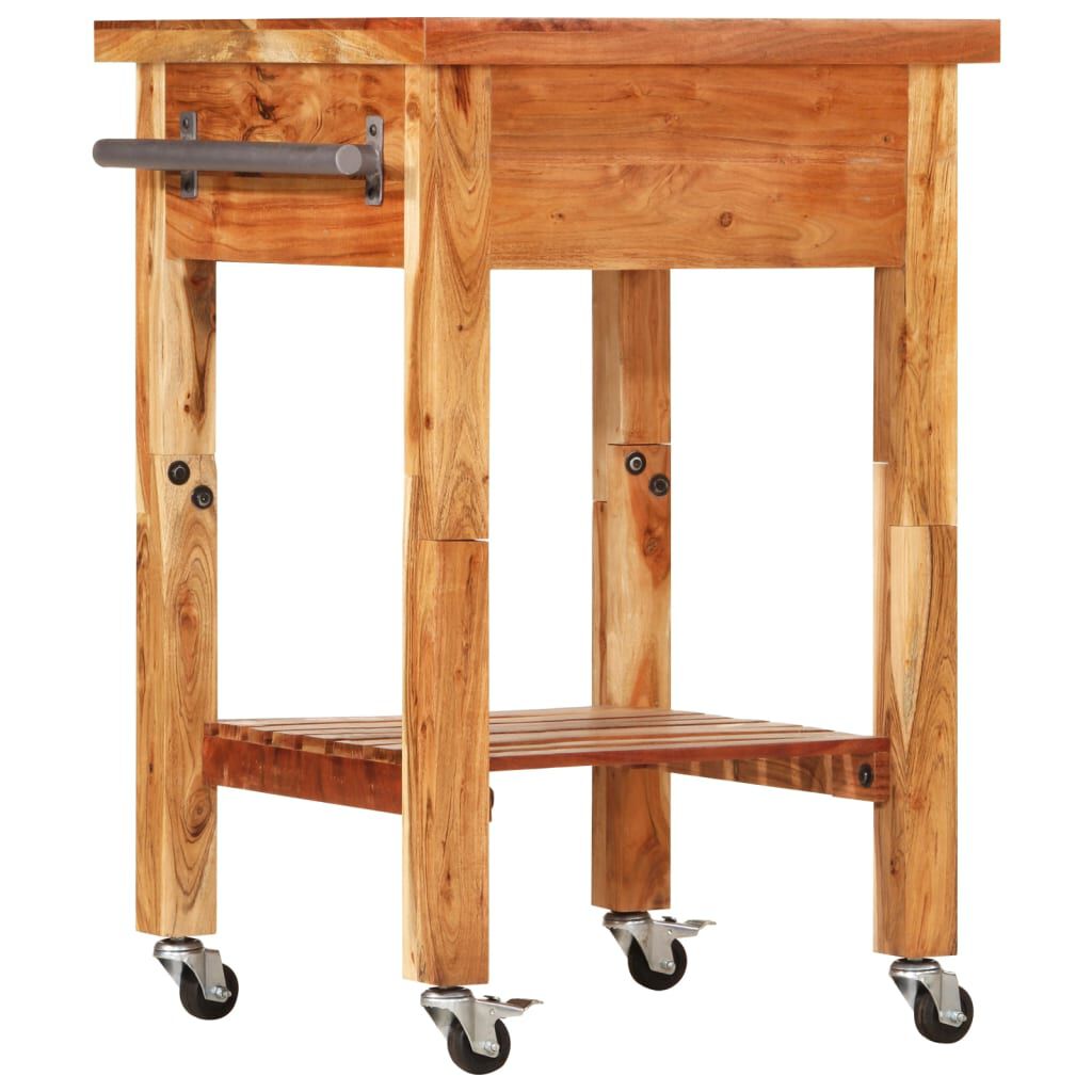 vidaXL Kitchen Trolley 55x55x89 cm Solid Wood Acacia