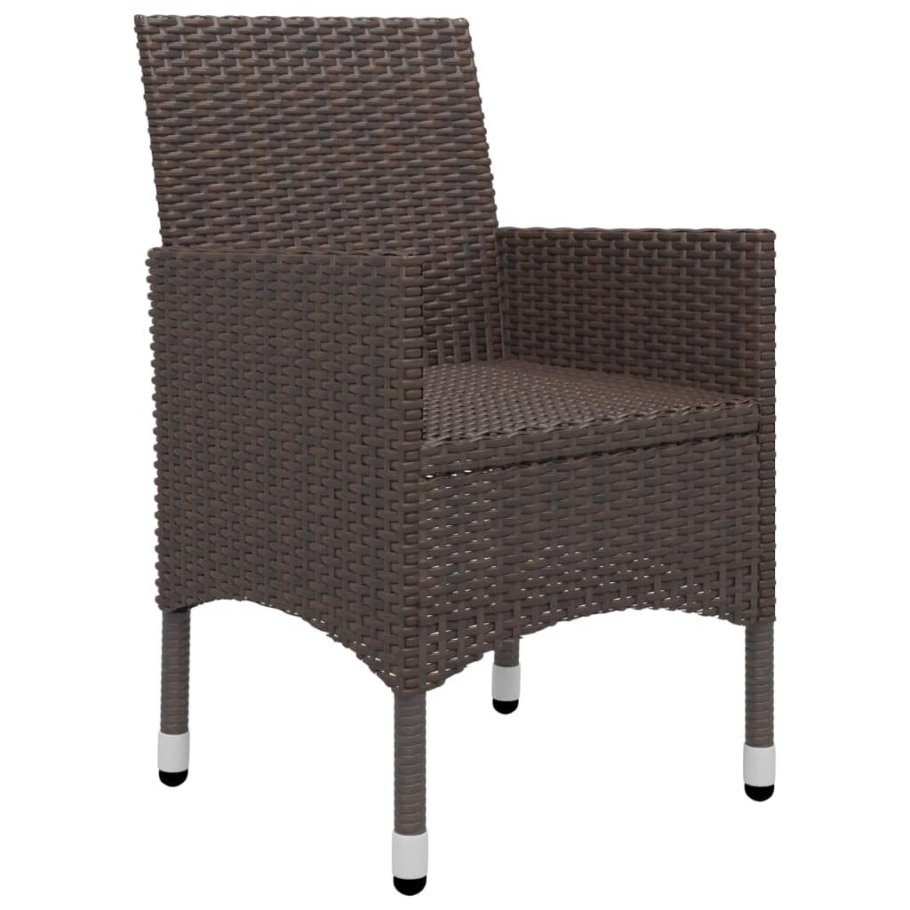 vidaXL 7 Piece Garden Dining Set Brown