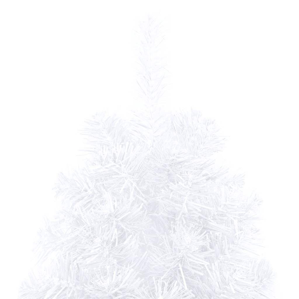 vidaXL Artificial Half Pre-lit Christmas Tree with Ball Set White 180 cm