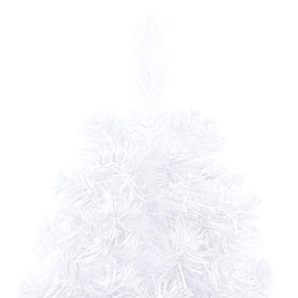 vidaXL Artificial Half Pre-lit Christmas Tree with Ball Set White 180 cm