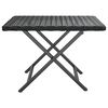 vidaXL Folding Table Black 45x35x32 cm Poly Rattan