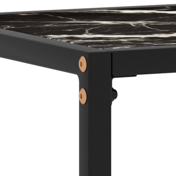 vidaXL Console Table Black 80x35x75 cm Tempered Glass
