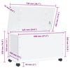 vidaXL Storage Chest with Wheels ALTA White 73x39.5x43 cm Solid Wood Pine