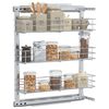 vidaXL 3-Tier Pull-out Kitchen Wire Basket Silver 47x15.5x55.5 cm