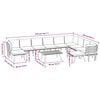 vidaXL 12 Piece Garden Lounge Set with Cushions Solid Wood Acacia