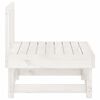 vidaXL Garden Middle Sofa White Solid Wood Pine