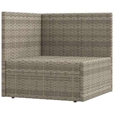 vidaXL 8 Piece Garden Lounge Set with Cushions Grey Poly Rattan