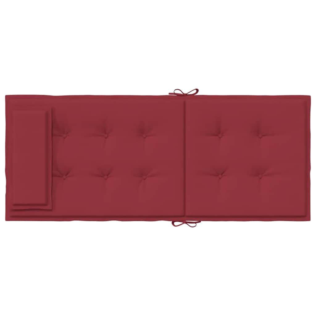 vidaXL Highback Chair Cushions 4 pcs Wine Red Oxford Fabric