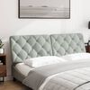 vidaXL Headboard Cushion Light Grey 152 cm Velvet