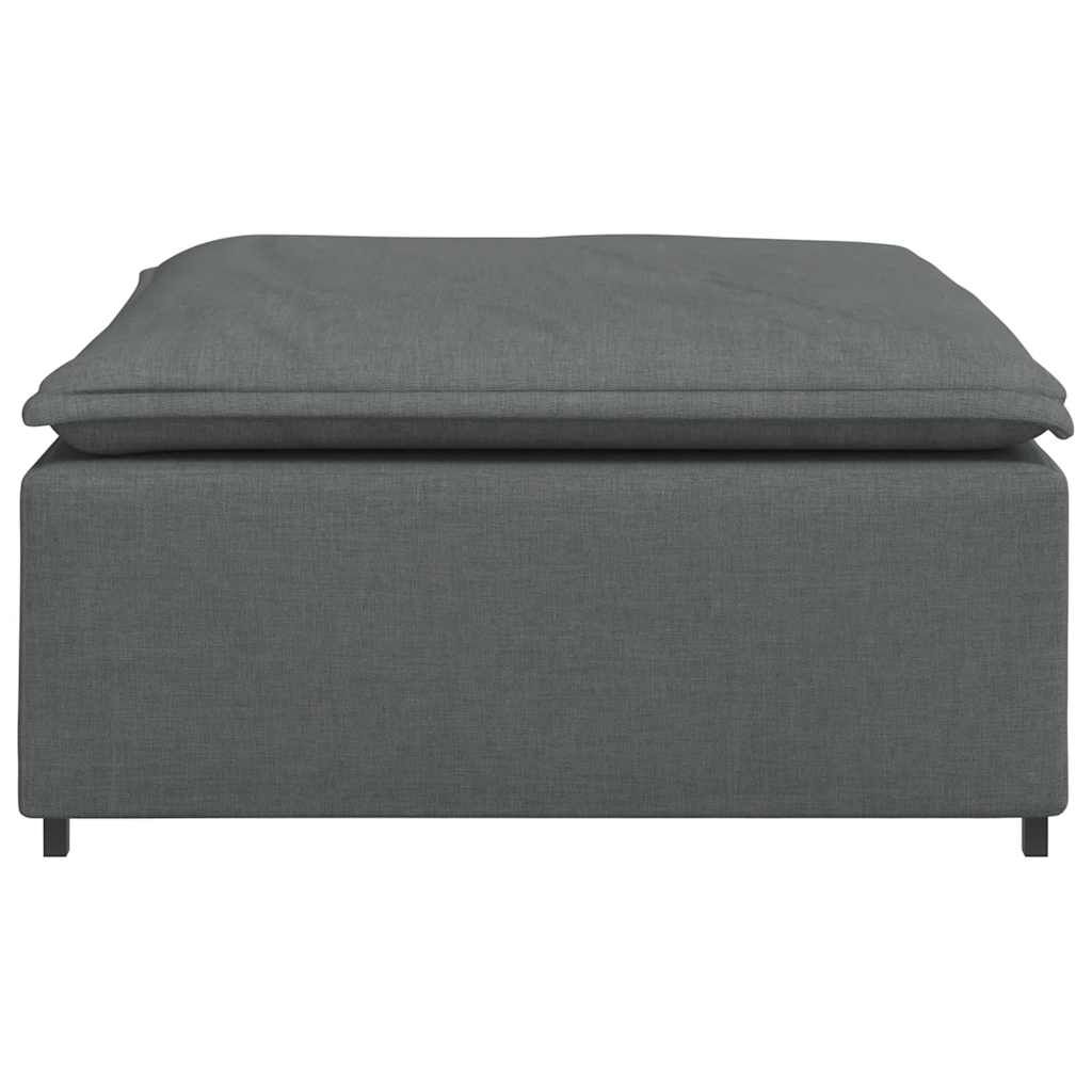 vidaXL Modular Sofa Footstool Module Dark Grey 100x100x48 cm