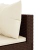 vidaXL 10 Piece Garden Lounge Set with Cushions Brown Poly Rattan