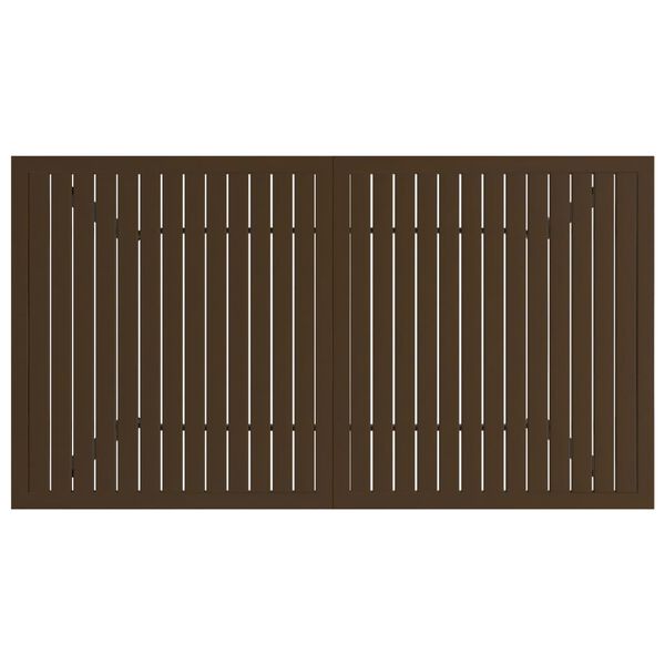 vidaXL Garden Table Brown 140x80x72 cm Steel