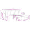 vidaXL 2-Seater Sofa Bed with Footstool Black Velvet