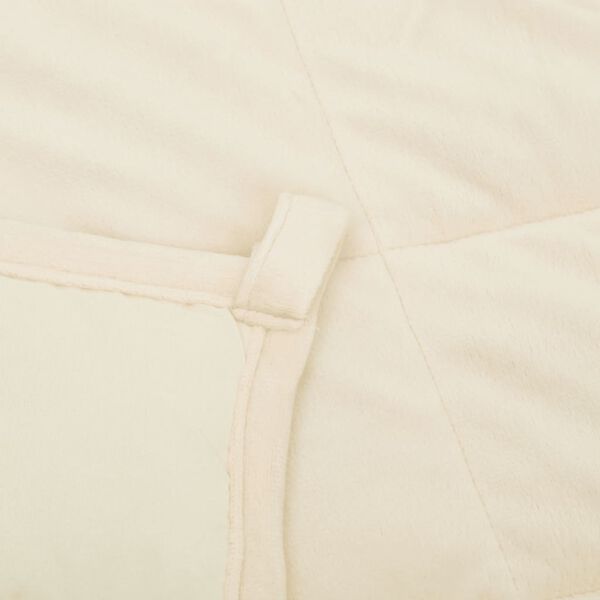 vidaXL Weighted Blanket Light Cream 220x230 cm King 15 kg Fabric